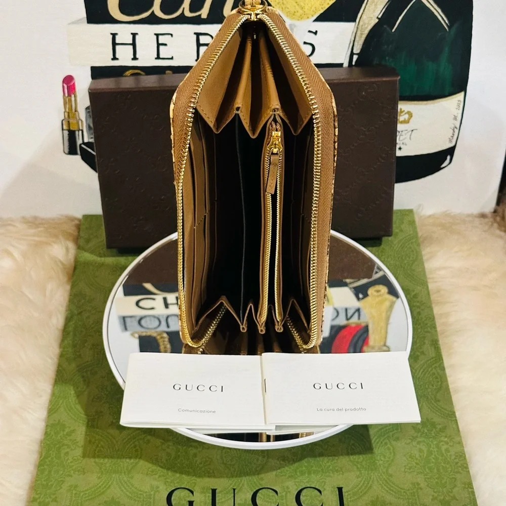 🔥 RARE GUCCI GG PYTHON LONG ZIP WALLET FULL INCLUSION